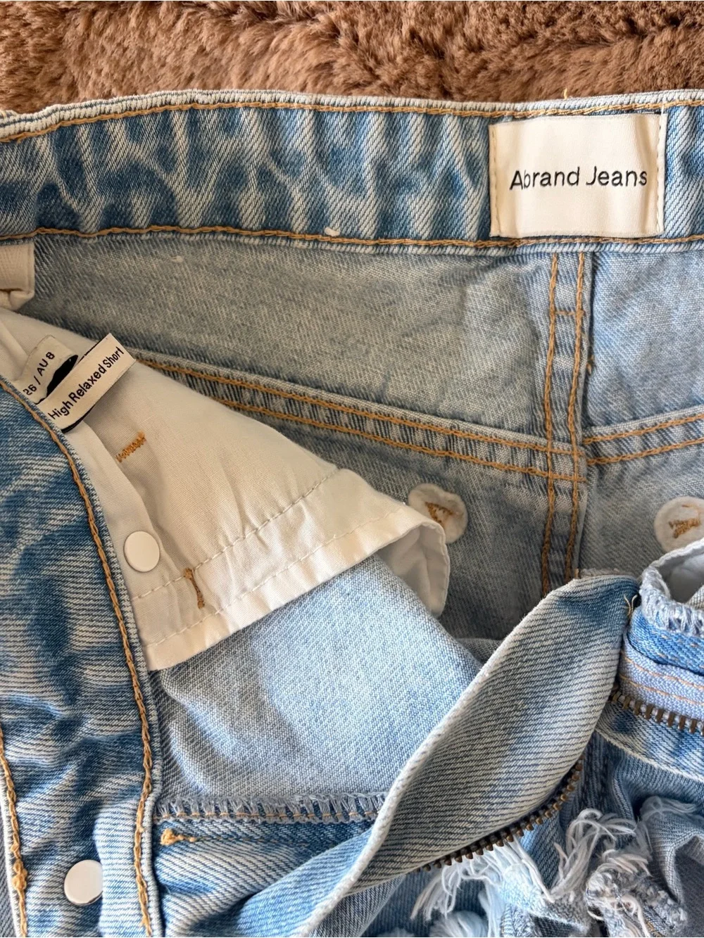 Classic High-Rise Light Blue Denim Shorts